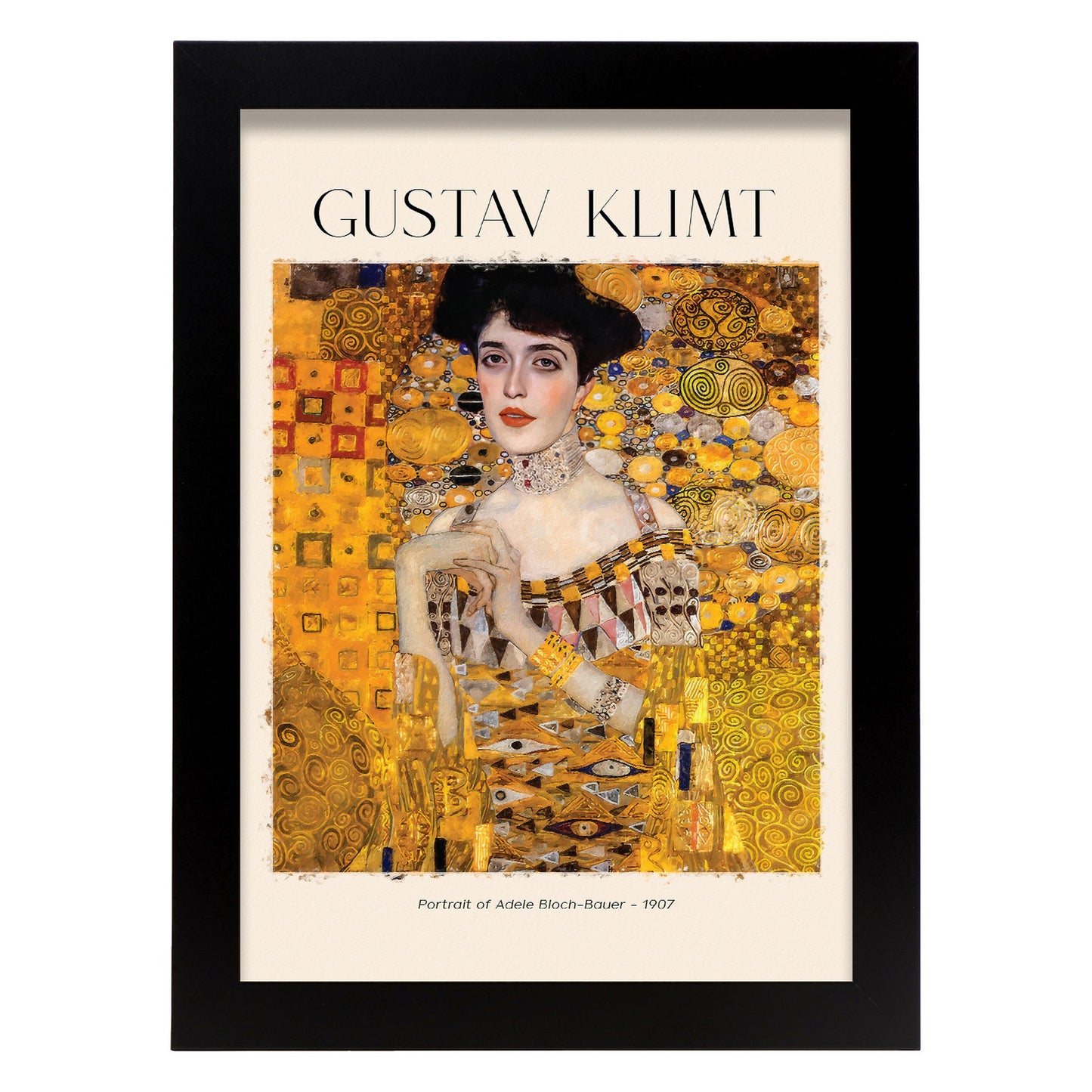 Lámina inspirada en Gustav Klimt del Retrato de Adele