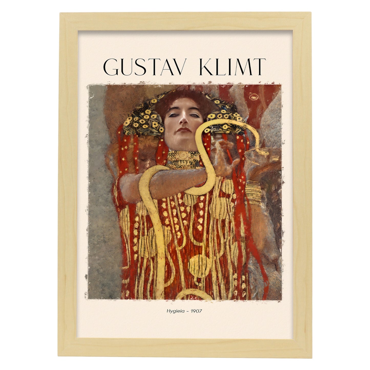 Lámina decorativa Hygeia inspirada en Gustav Klimt