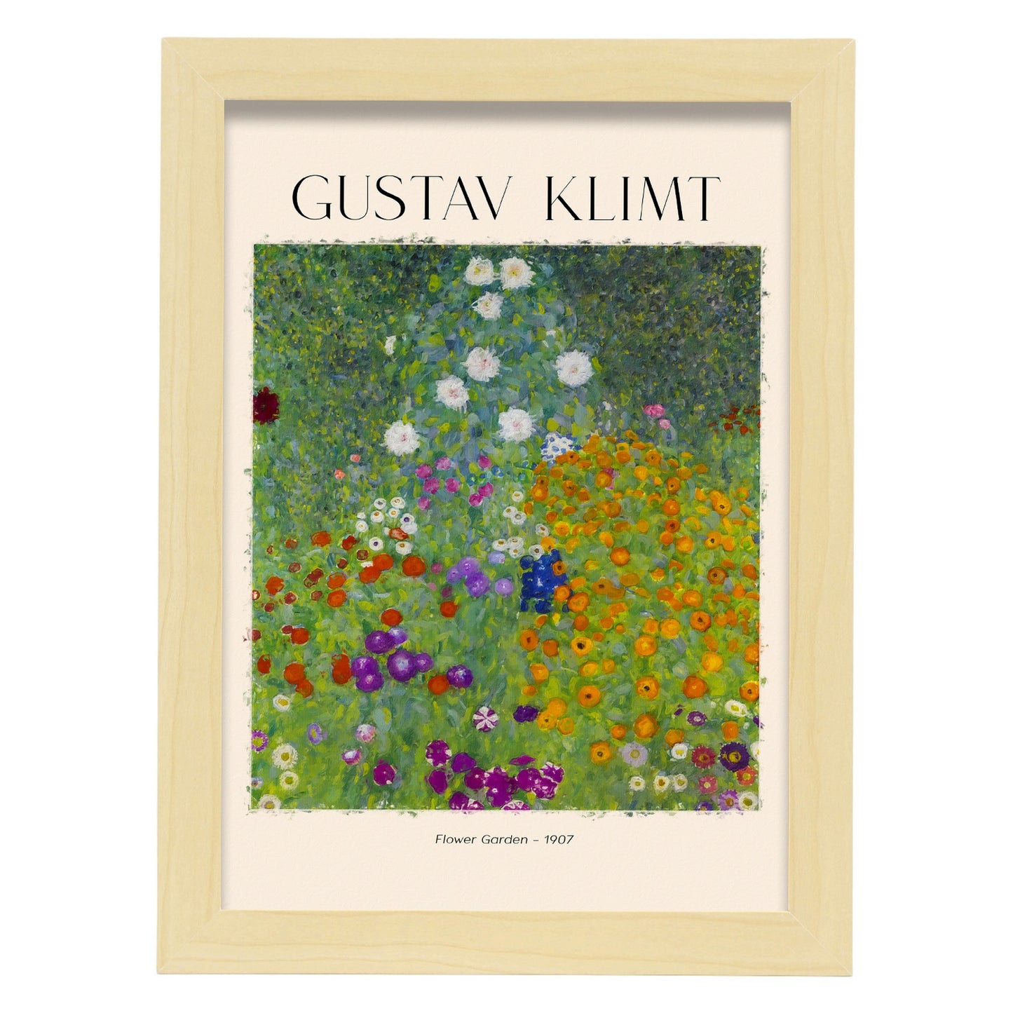 Lámina de Jardín de Flores Inspirada en Gustav Klimt