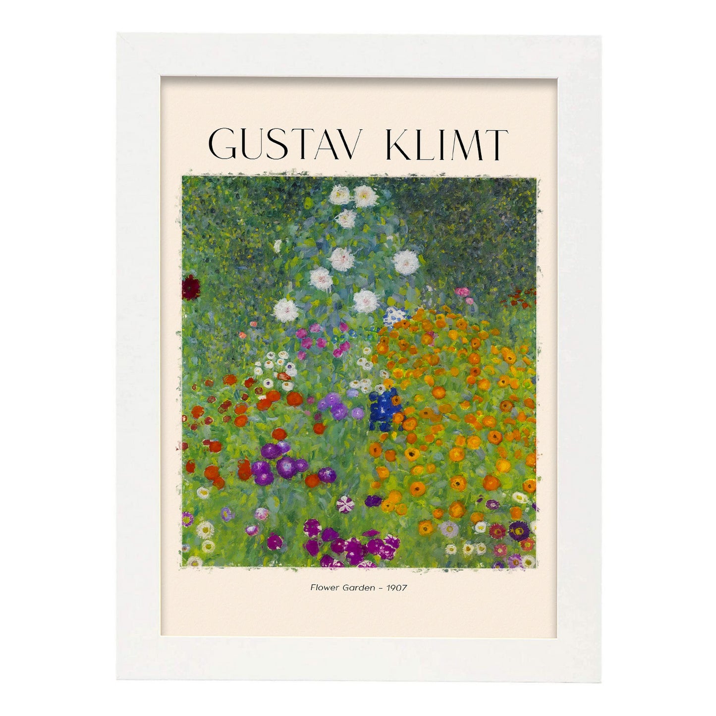 Lámina de Jardín de Flores Inspirada en Gustav Klimt