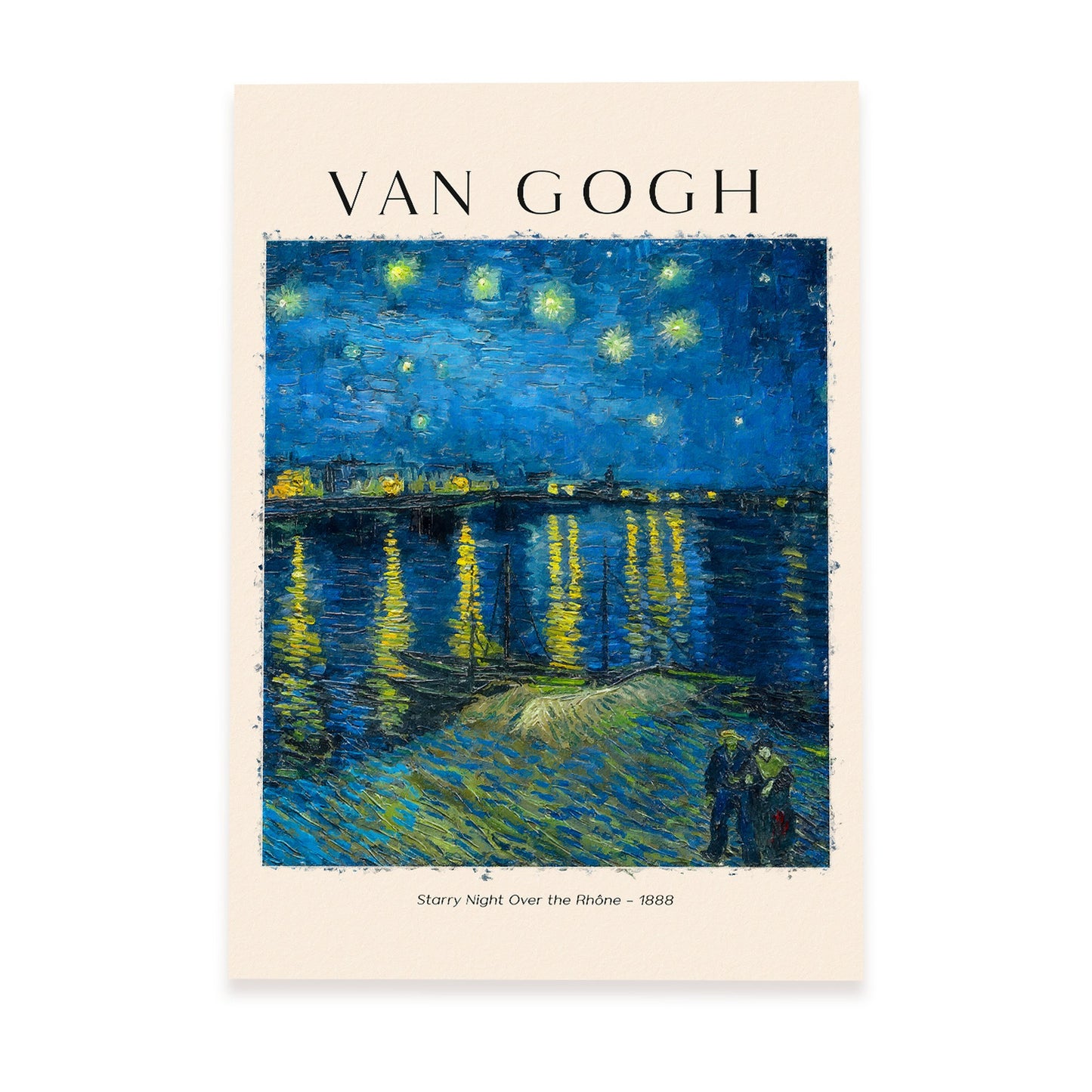 Lámina de Noche Estrellada sobre el Ródano inspirada en Van Gogh