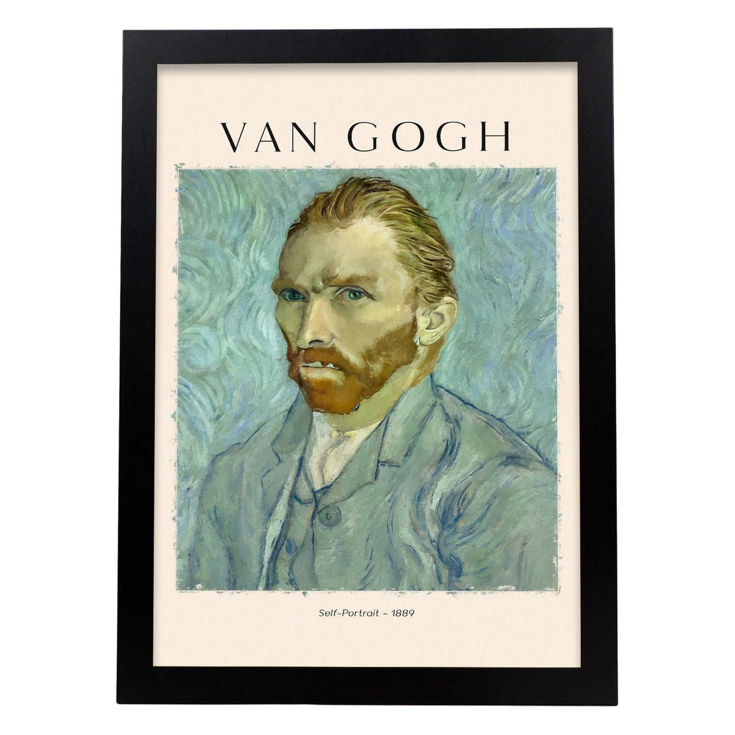Lámina Autorretrato 1889 Van Gogh