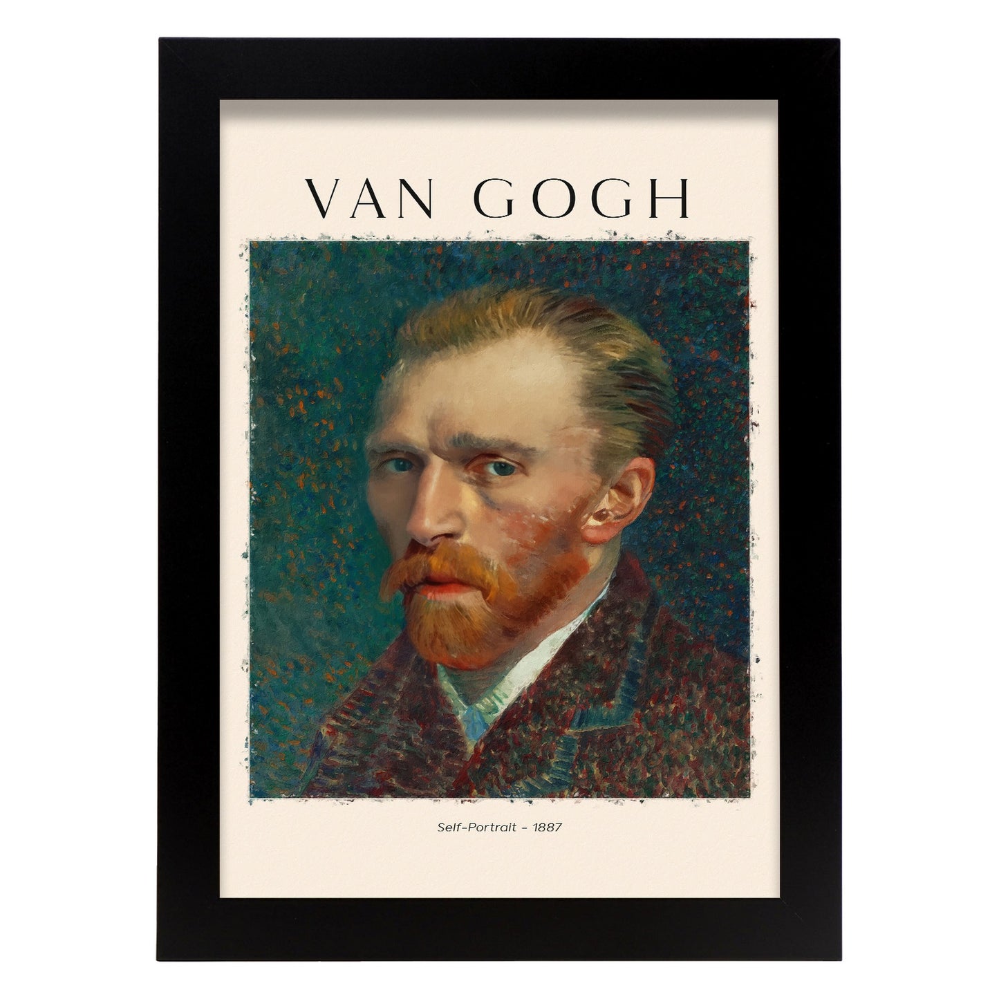 Lámina Autorretrato 1887 de Van Gogh