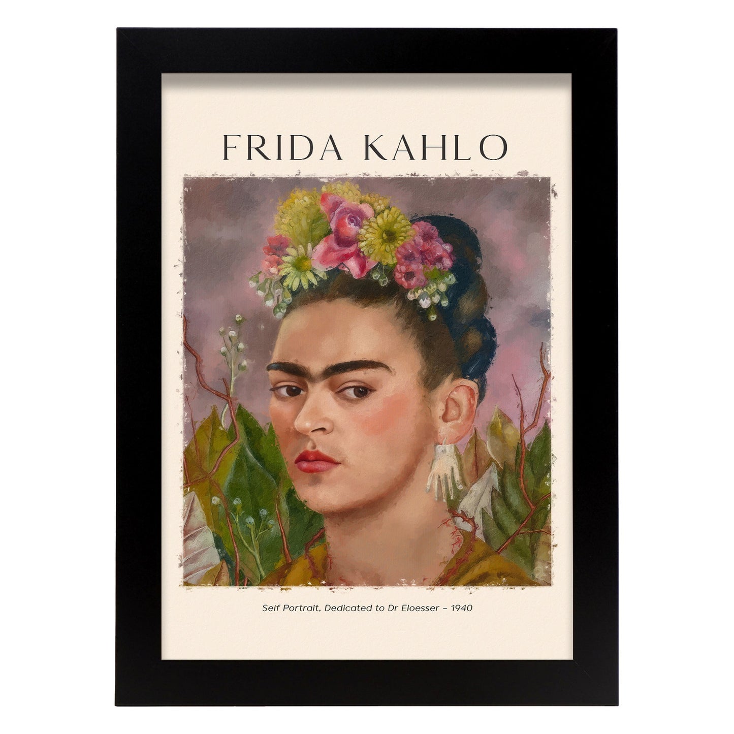 Lámina inspirada en Frida Kahlo