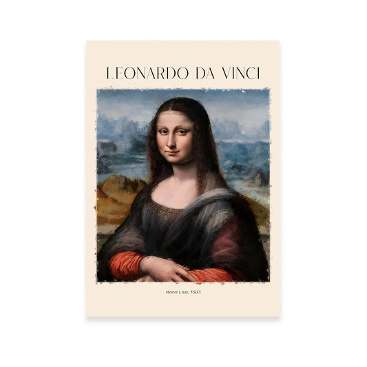Lámina decorativa de Mona Lisa inspirada en Leonardo da Vinci
