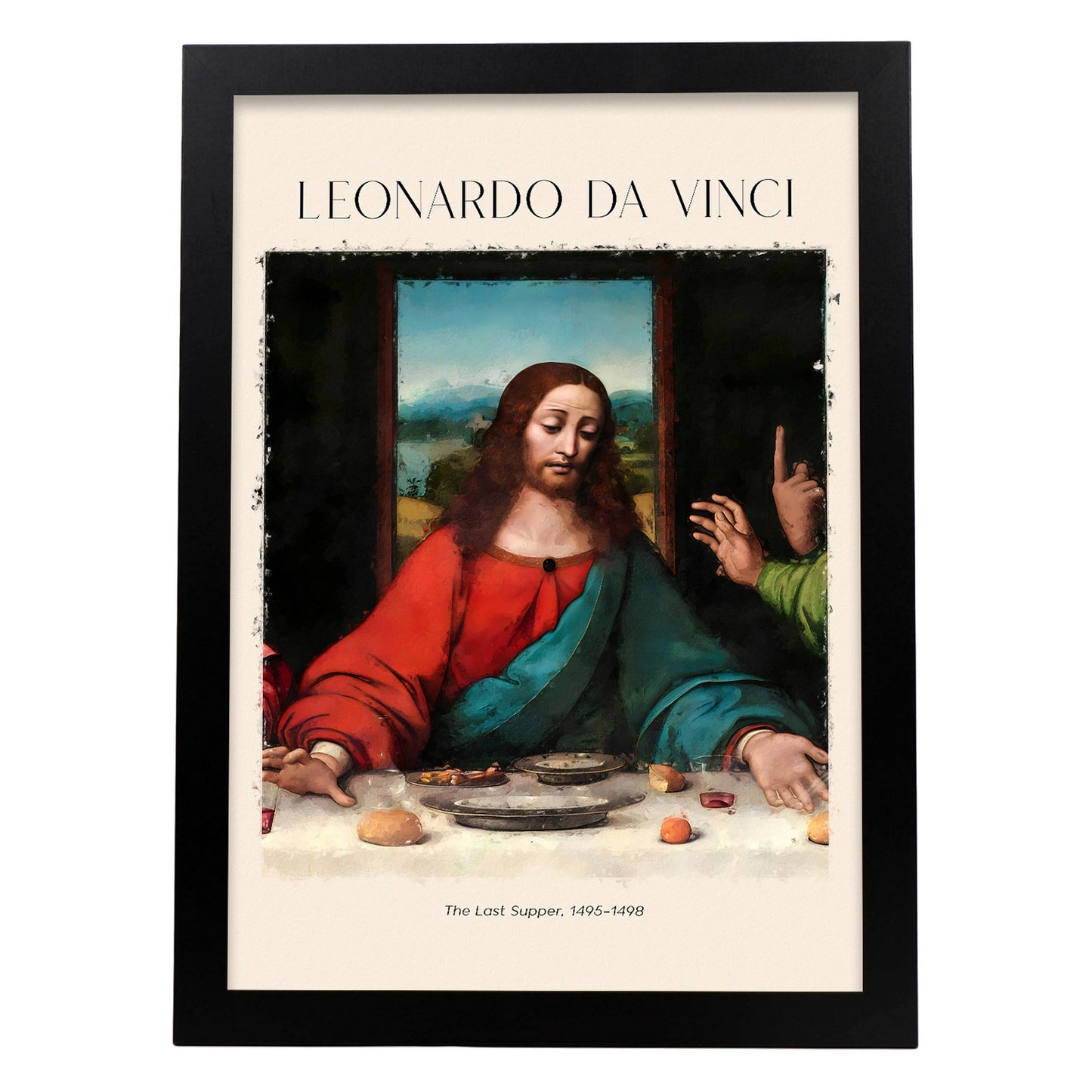 Lámina decorativa de La Última Cena inspirada en Leonardo da Vinci
