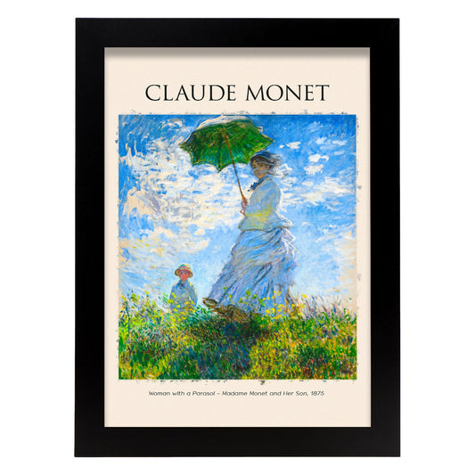 Lámina decorativa de Mujer con sombrilla inspirada en Claude Monet