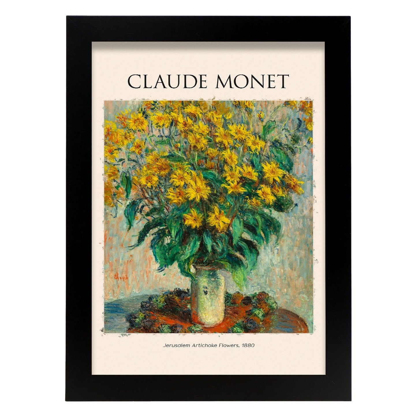 Lámina de Flores de Alcachofas inspirada en Claude Monet