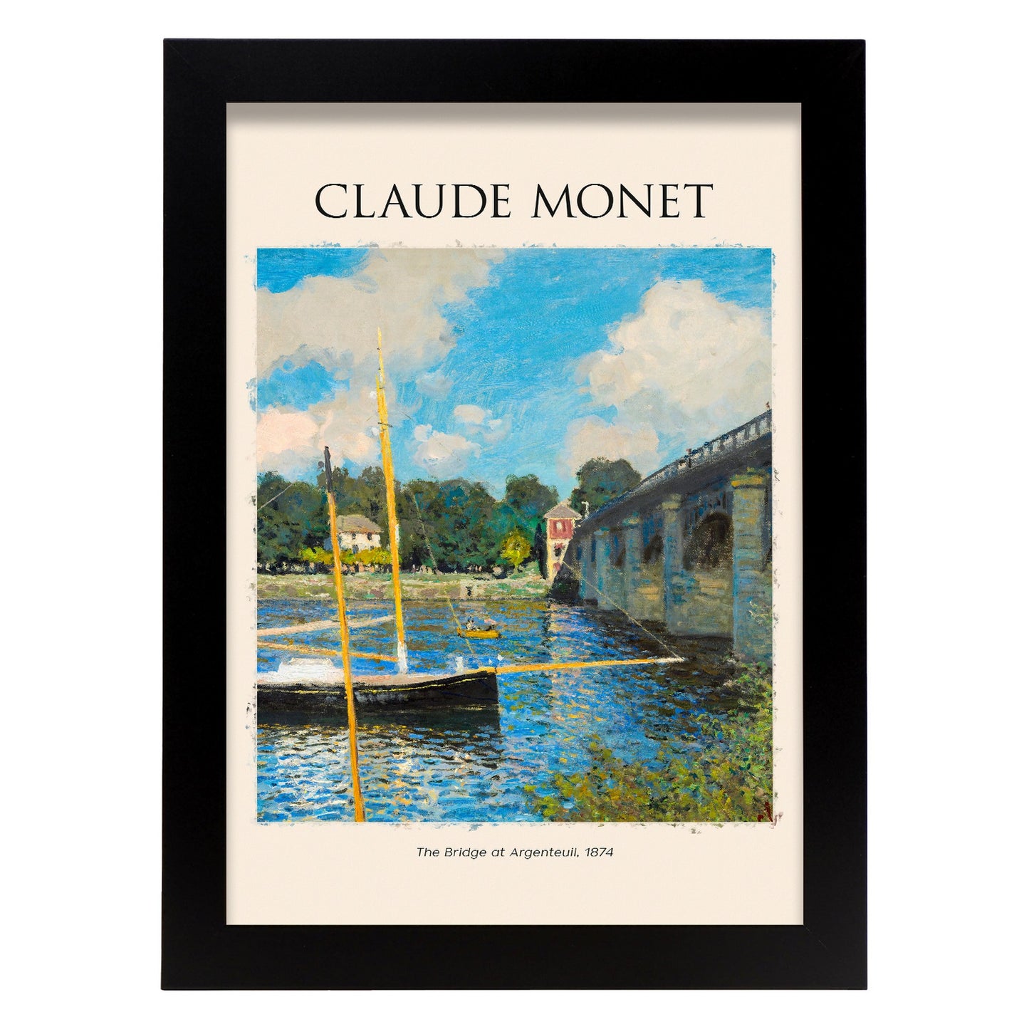 Lámina de Puente en Argenteuil inspirada en Claude Monet
