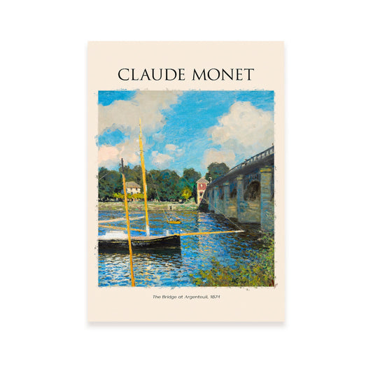 Lámina de Puente en Argenteuil inspirada en Claude Monet