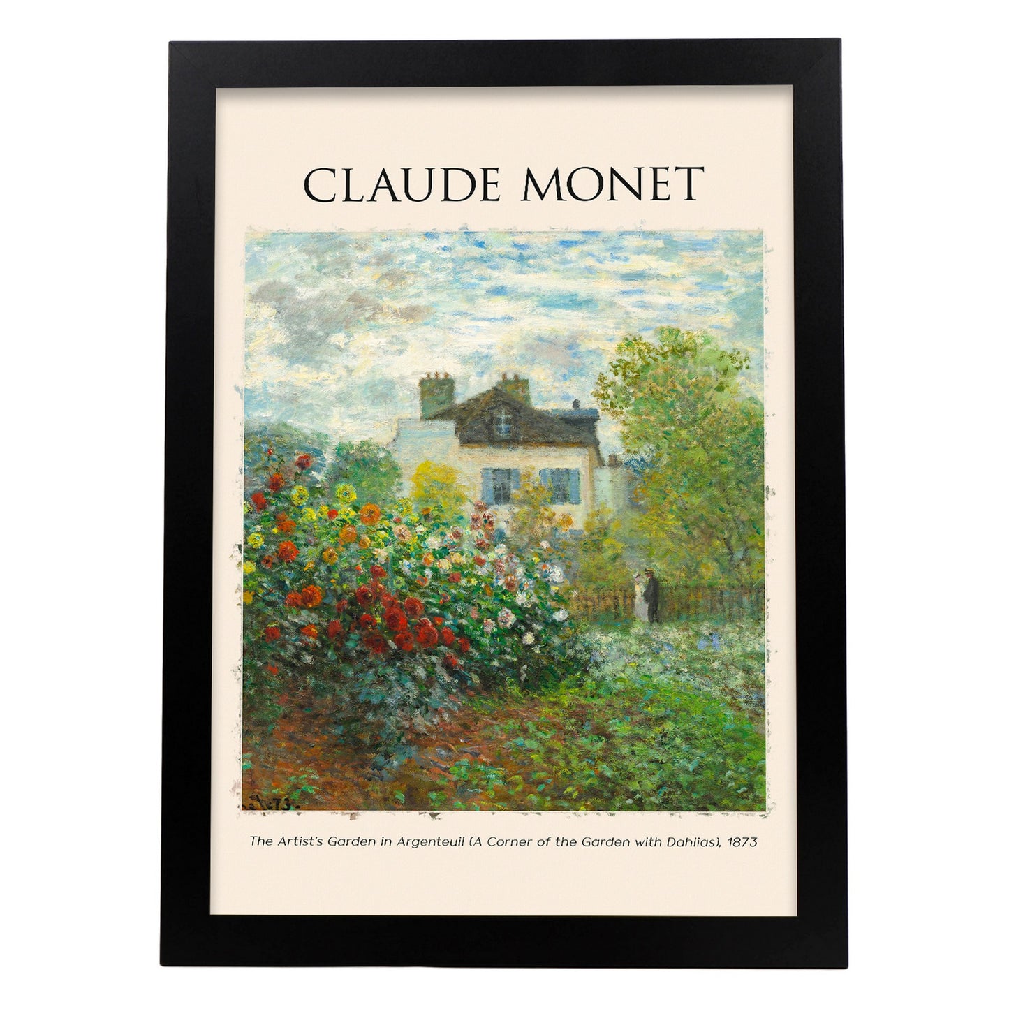 Lámina de Artists Garden en Argenteuil inspirada en Claude Monet