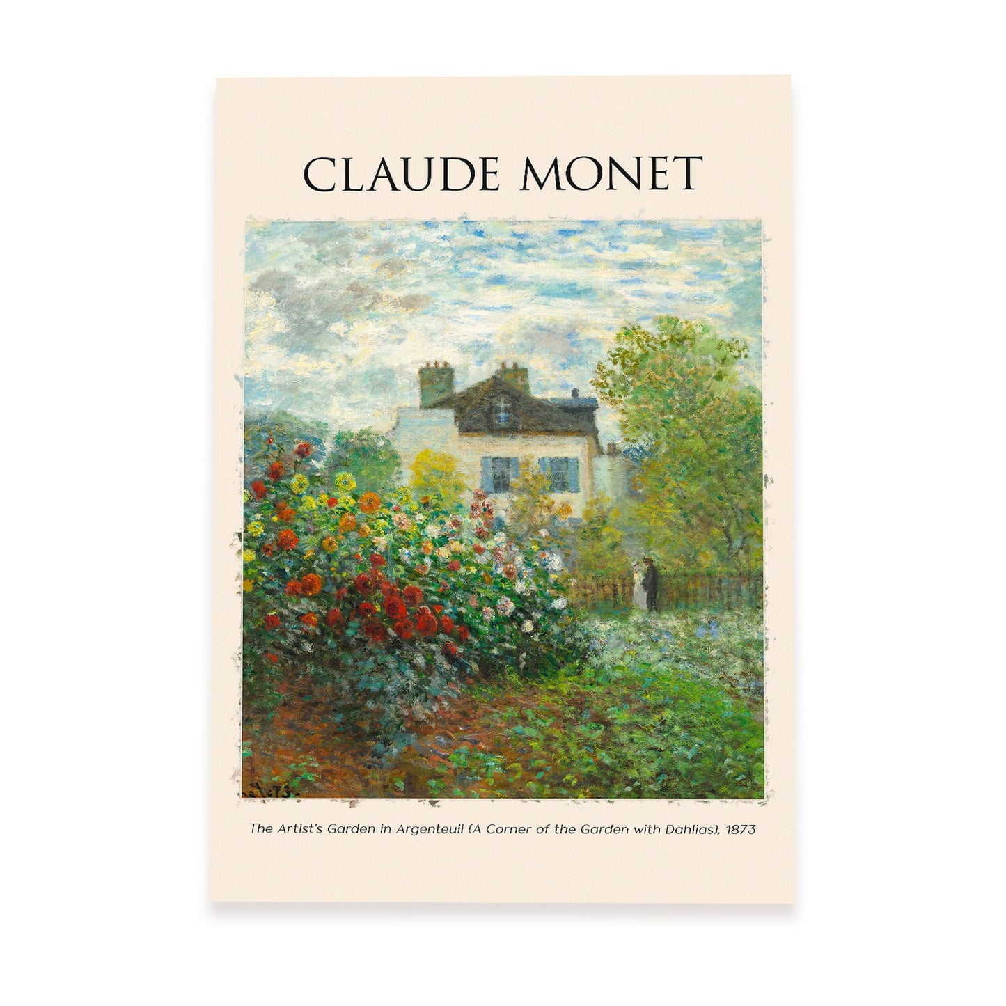 Lámina de Artists Garden en Argenteuil inspirada en Claude Monet