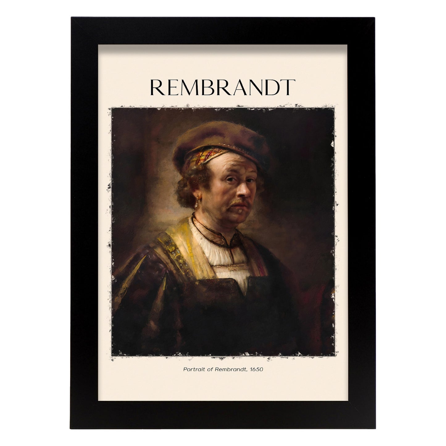 Lámina de Retrato de Rembrandt