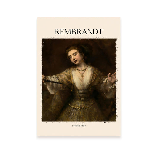 Lámina decorativa Lucretia inspirada en Rembrandt