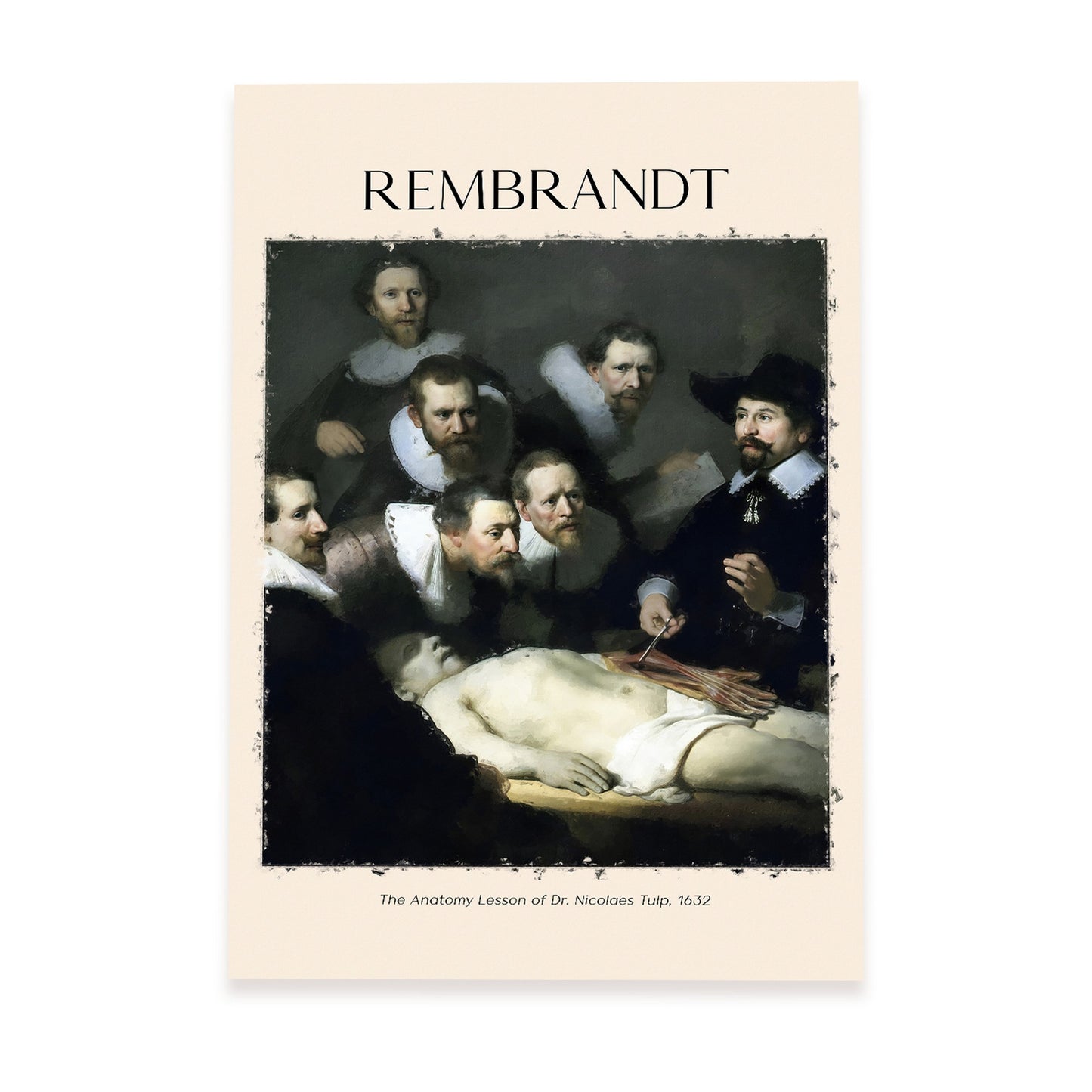 Lámina de Lección de Anatomía Inspirada en Rembrandt