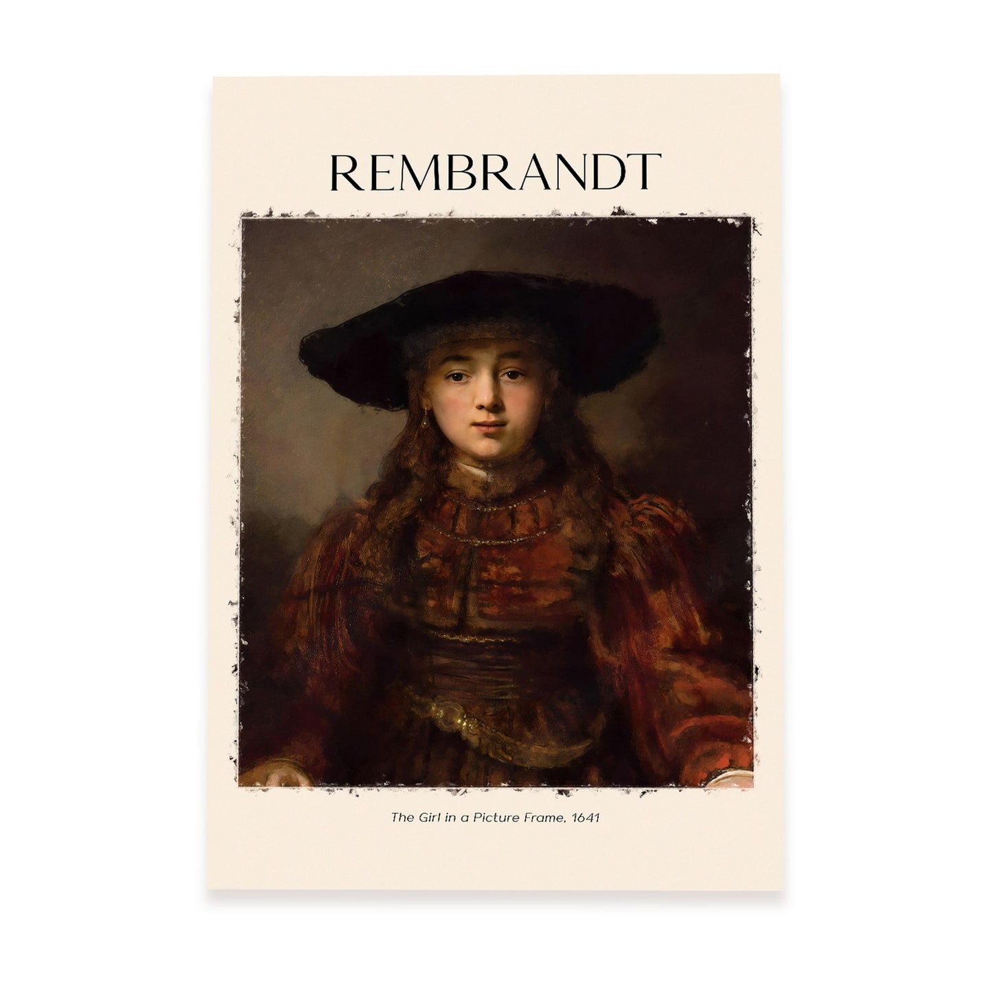 Lámina decorativa de La chica inspirada en Rembrandt