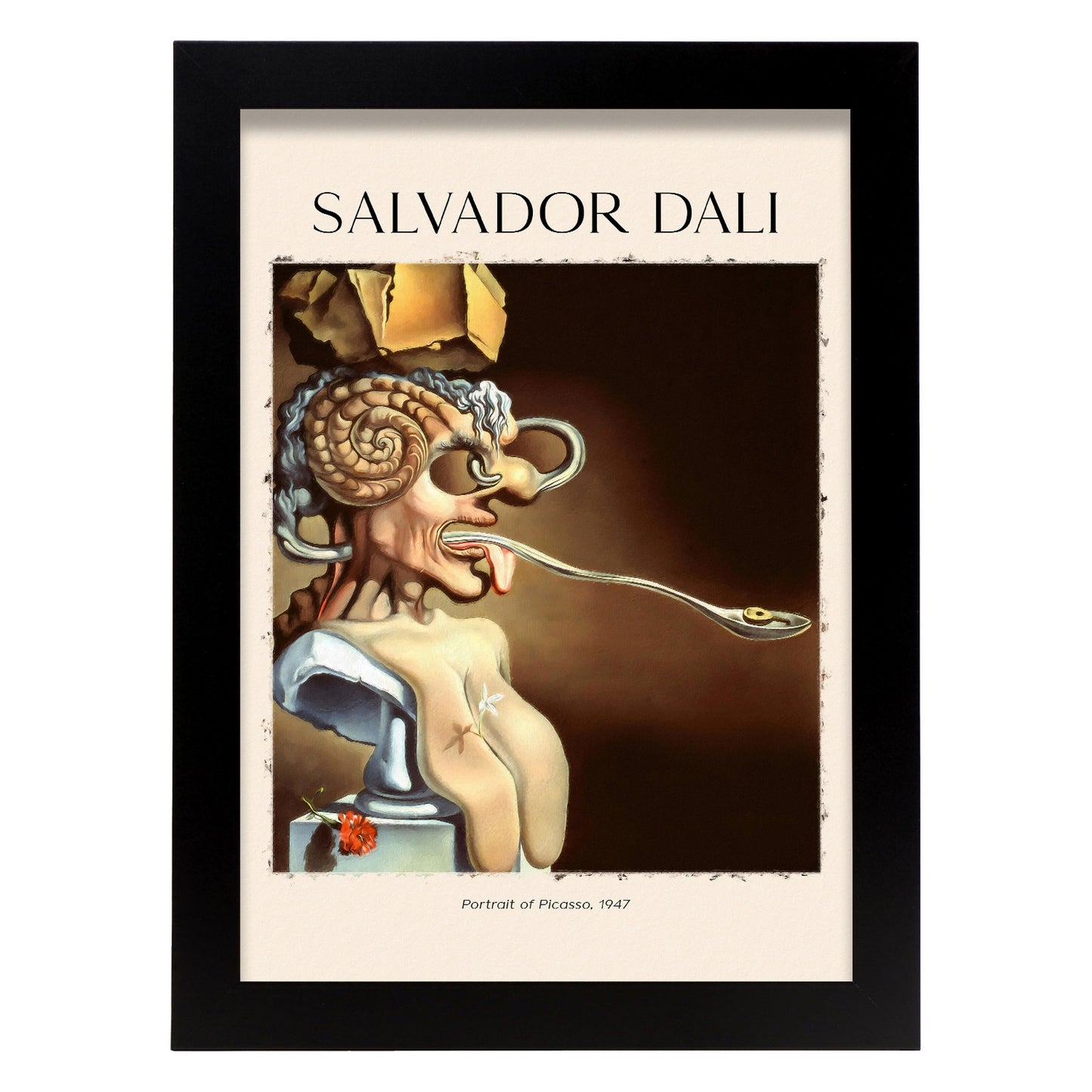 Lámina de Retrato de Picasso inspirada en Salvador Dali