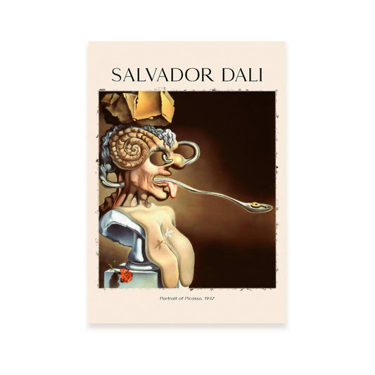 Lámina de Retrato de Picasso inspirada en Salvador Dali