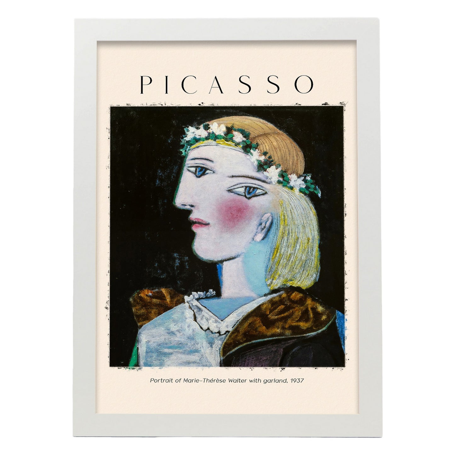 Lámina de Arte Estético de Marie Therese Walter Garland Inspirada en Picasso
