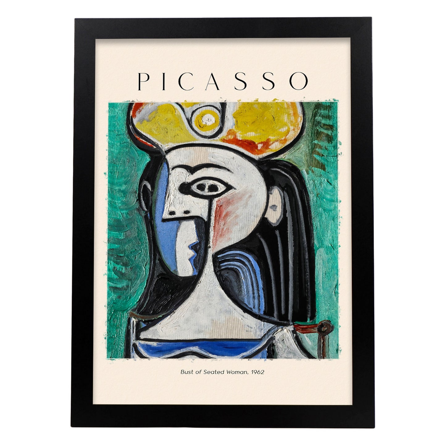 Lámina inspirada en Picasso de Busto de Mujer Sentada