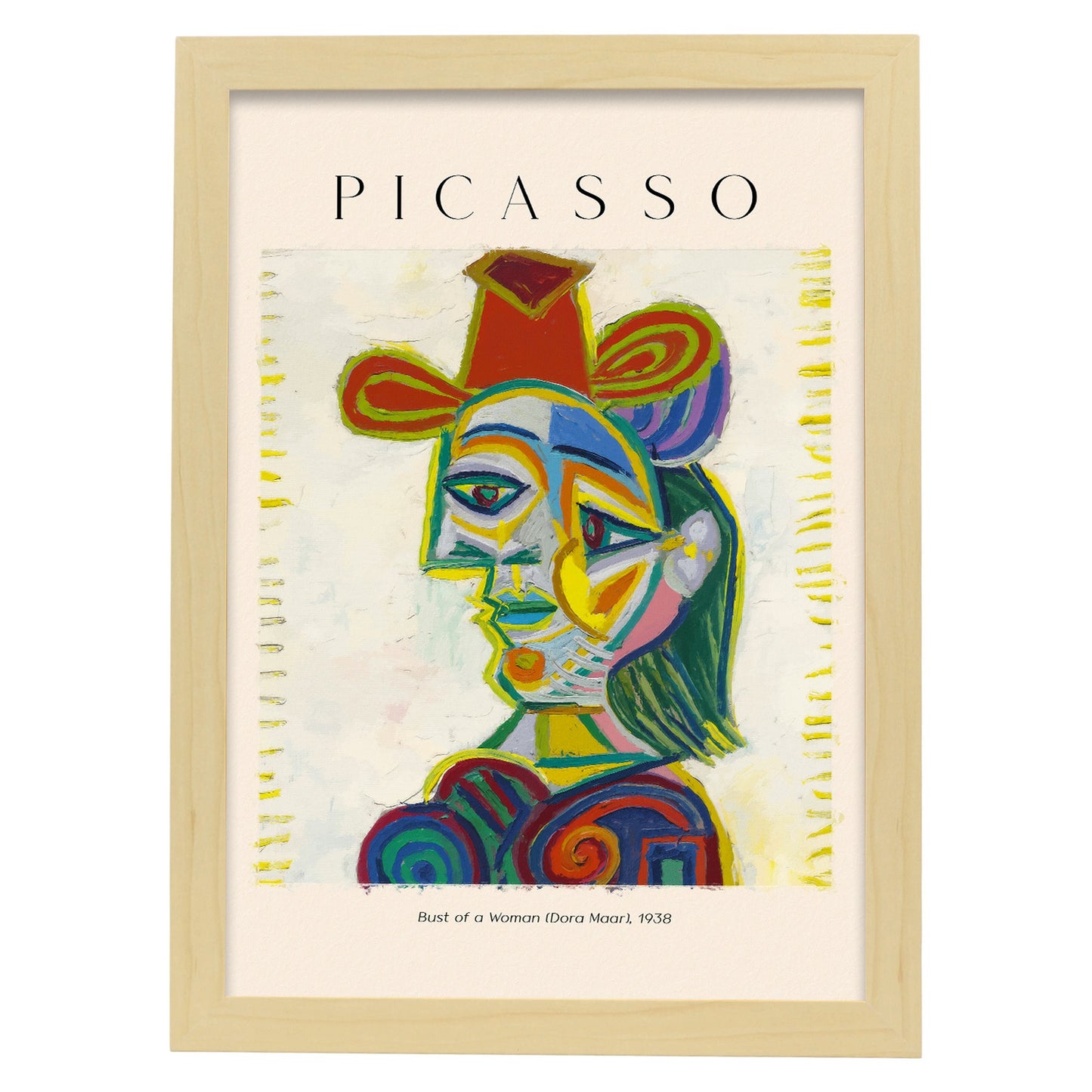 Lámina de Mujer Busto Estilo Picasso
