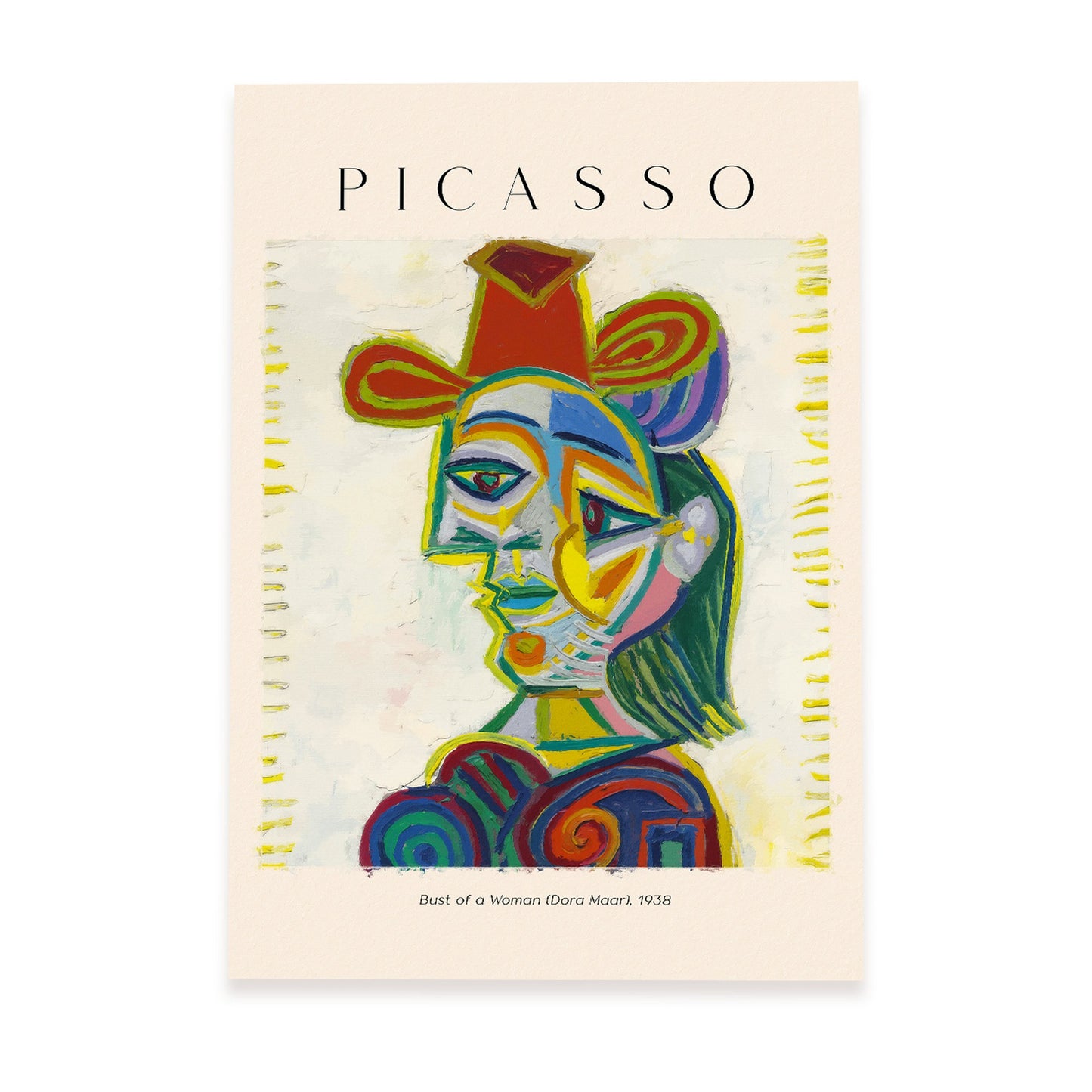 Lámina de Mujer Busto Estilo Picasso