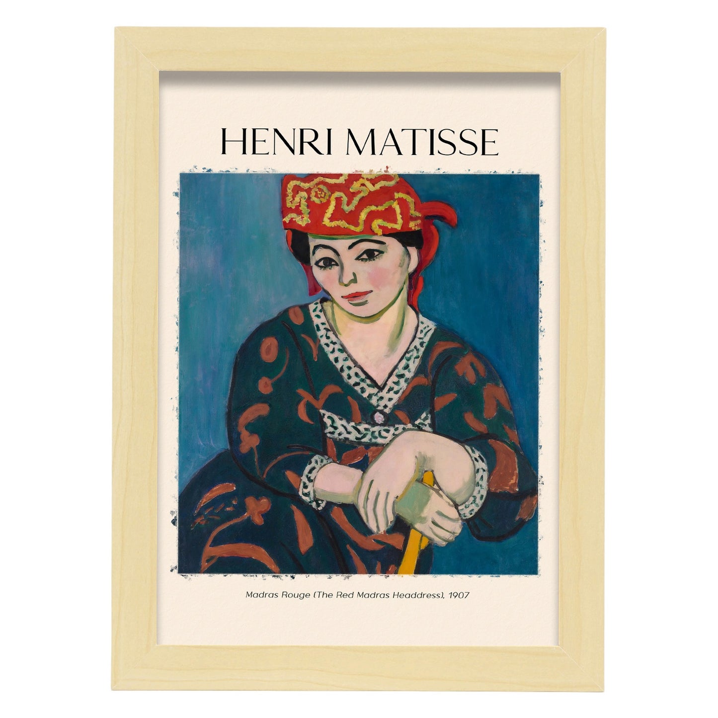 Lámina Madras Rouge inspirada en Henri Matisse