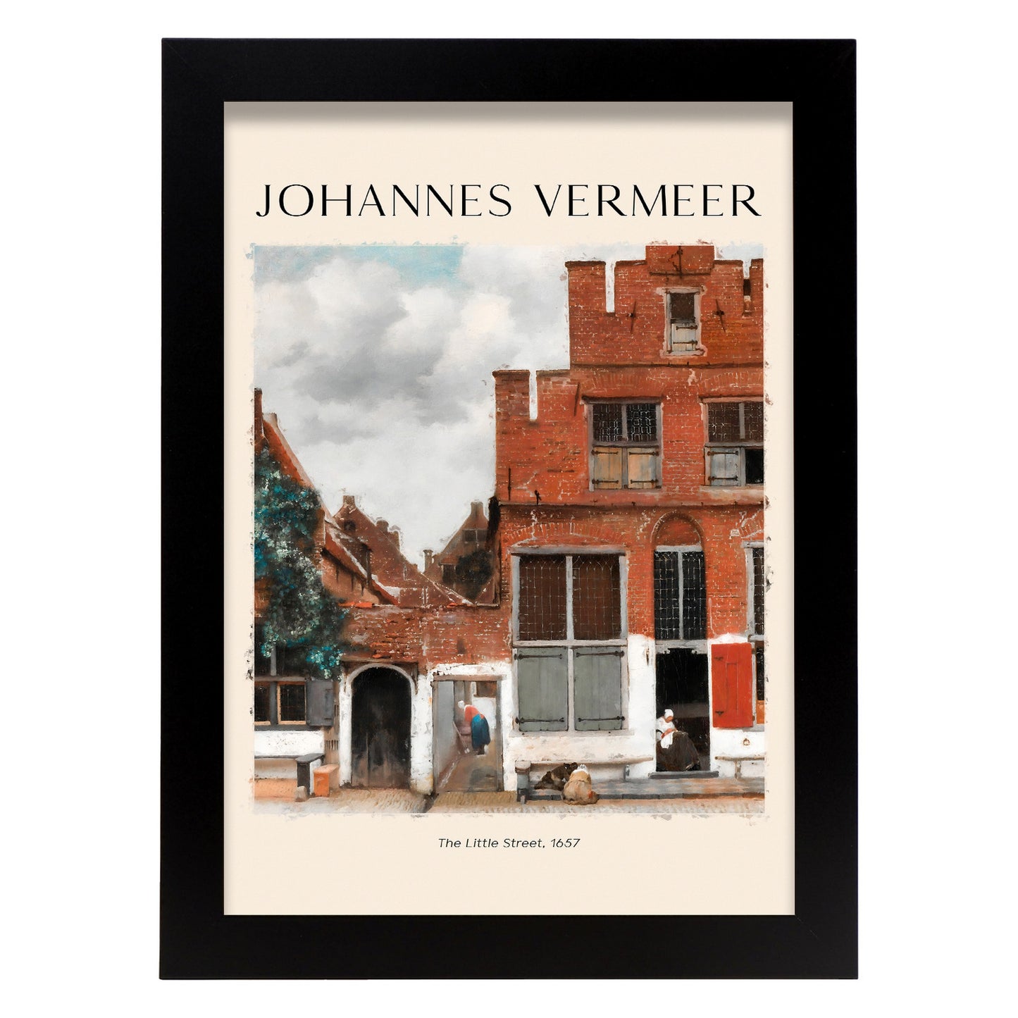 Lámina de La Pequeña Calle inspirada en Johannes Vermeer
