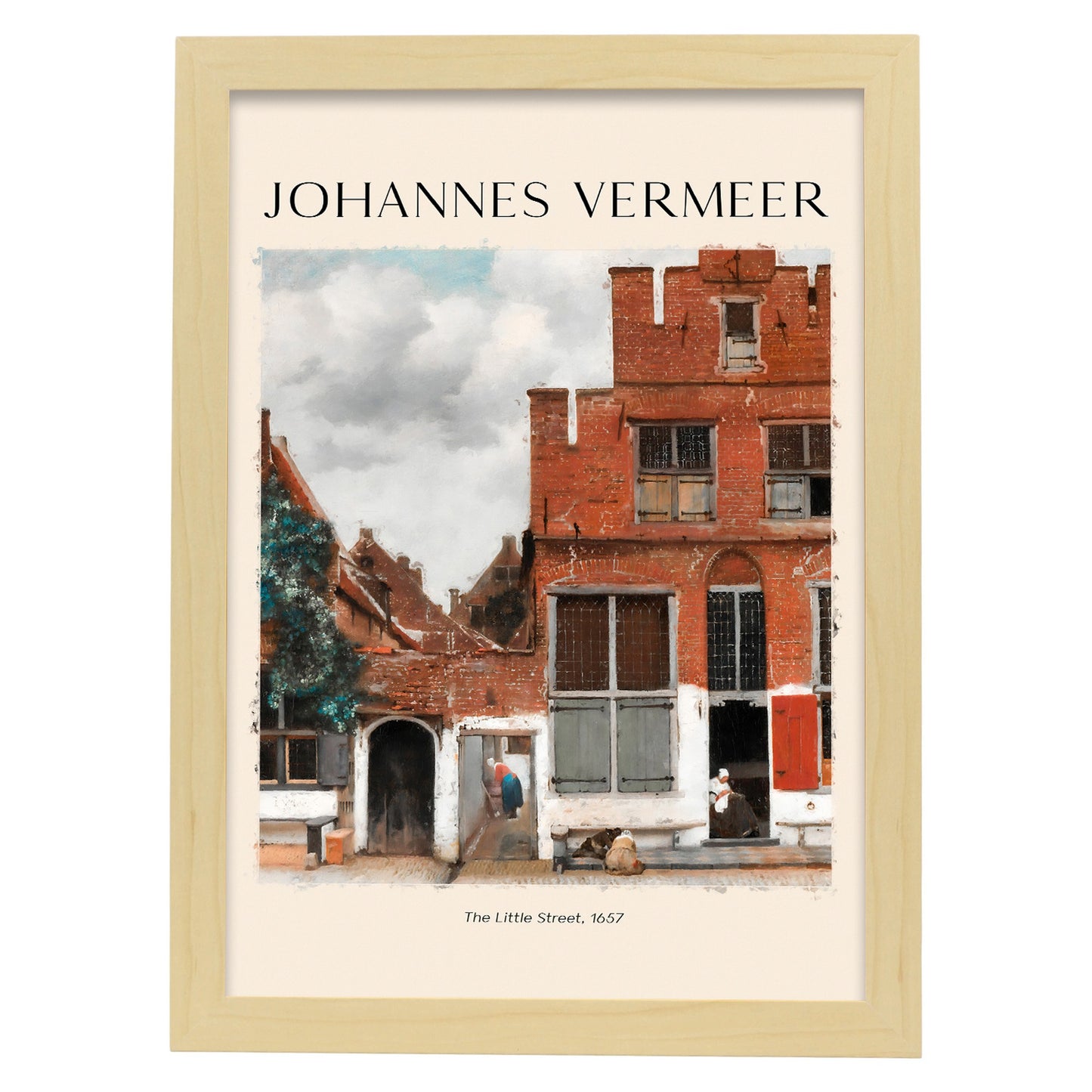 Lámina de La Pequeña Calle inspirada en Johannes Vermeer