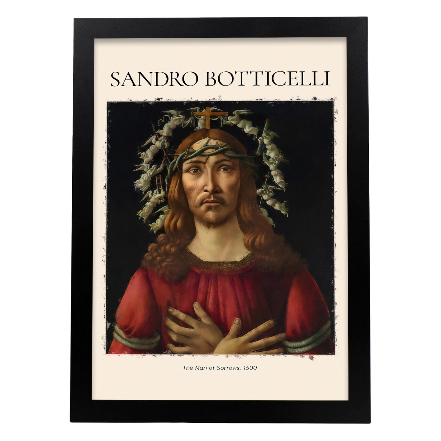 Lámina de El hombre de las penas inspirada en Sandro Botticelli
