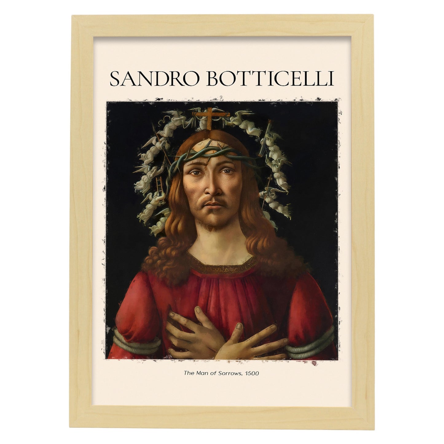 Lámina de El hombre de las penas inspirada en Sandro Botticelli