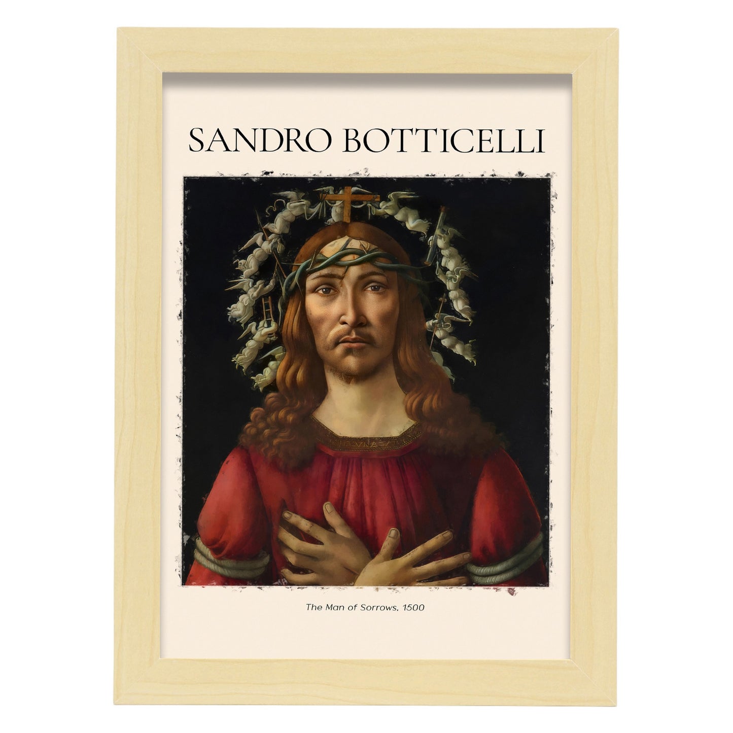 Lámina de El hombre de las penas inspirada en Sandro Botticelli