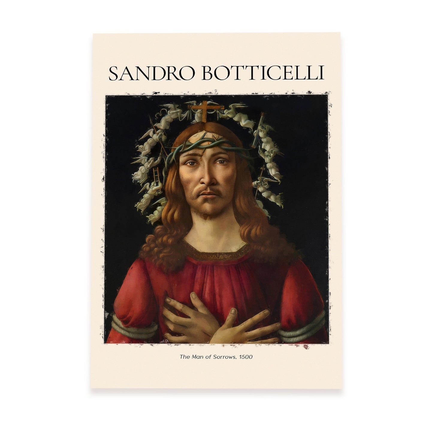 Lámina de El hombre de las penas inspirada en Sandro Botticelli