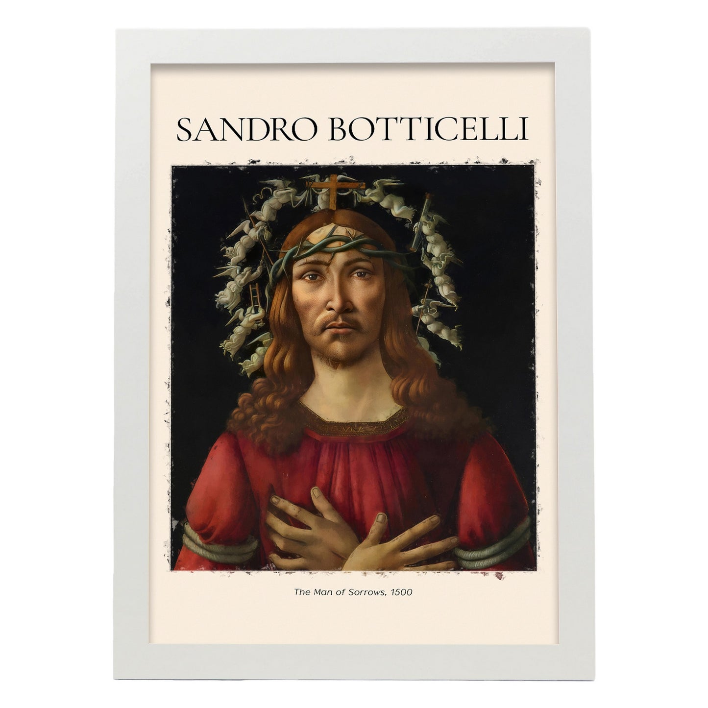 Lámina de El hombre de las penas inspirada en Sandro Botticelli