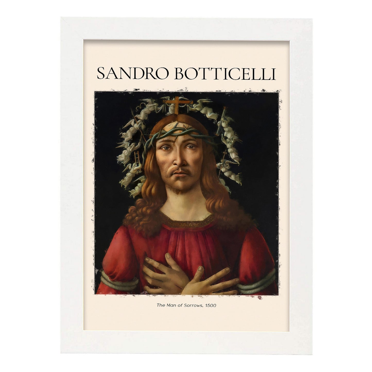 Lámina de El hombre de las penas inspirada en Sandro Botticelli