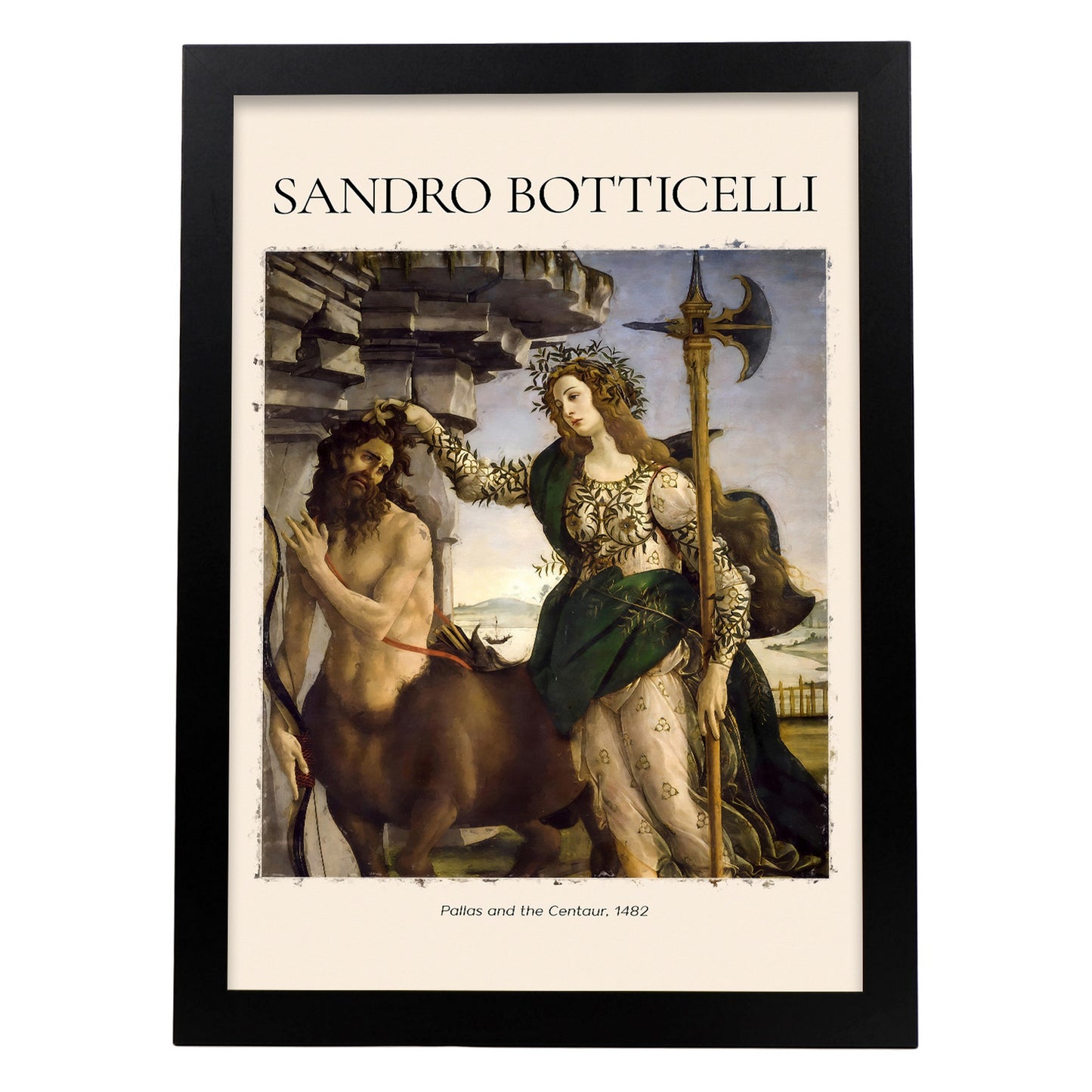 Lámina de Pallas y el Centauro inspirada en Sandro Botticelli para tu hogar