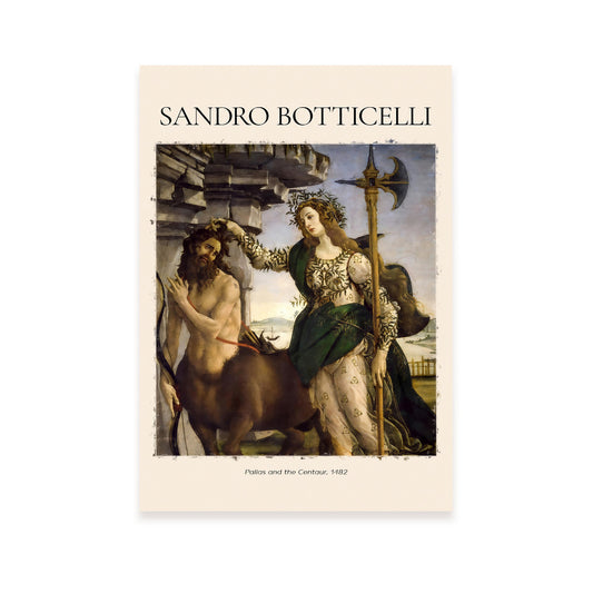 Lámina de Pallas y el Centauro inspirada en Sandro Botticelli para tu hogar