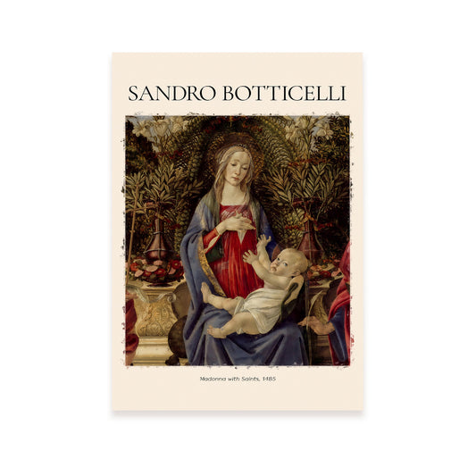Lámina de Madonna con Santos Inspirada en Sandro Botticelli