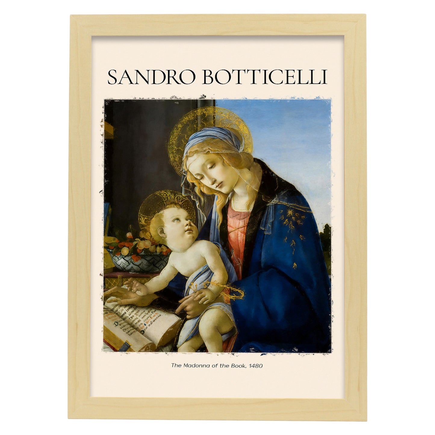 Lámina de Madonna inspirada en Sandro Botticelli