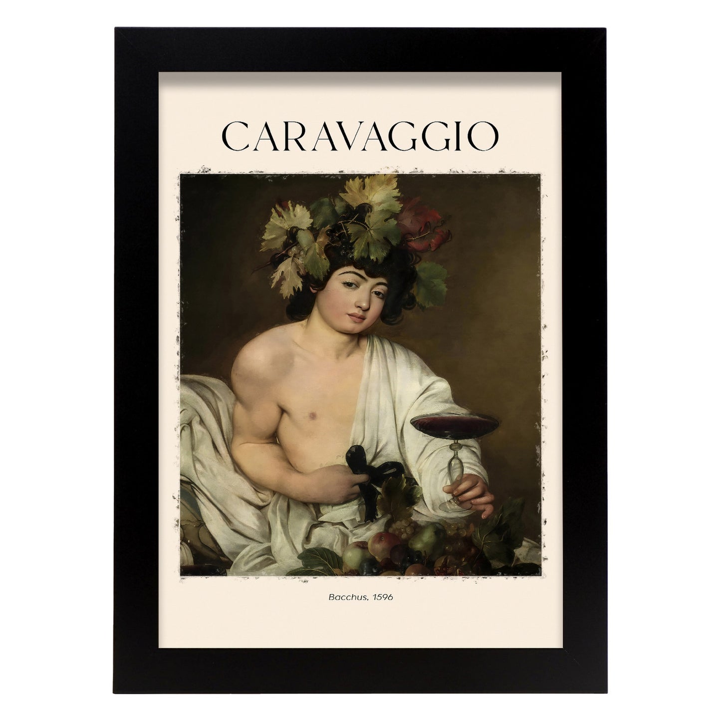 Lámina de Baco inspirada en Caravaggio para decoración de hogar