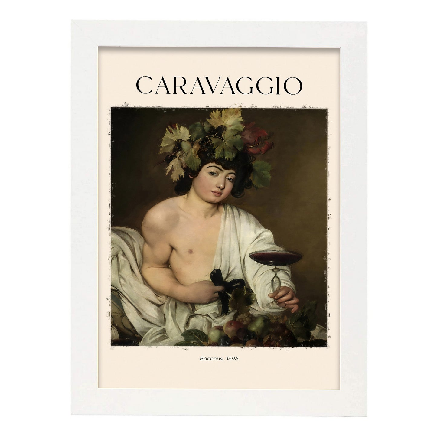 Lámina de Baco inspirada en Caravaggio para decoración de hogar