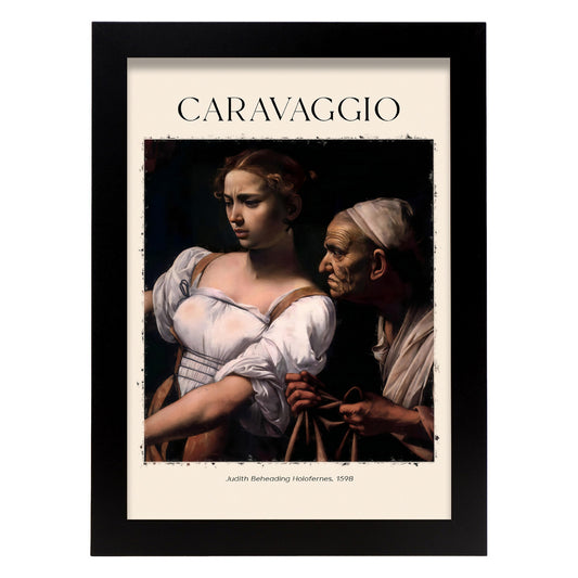 Lámina de Judith decapitando a Holofernes inspirada en Caravaggio