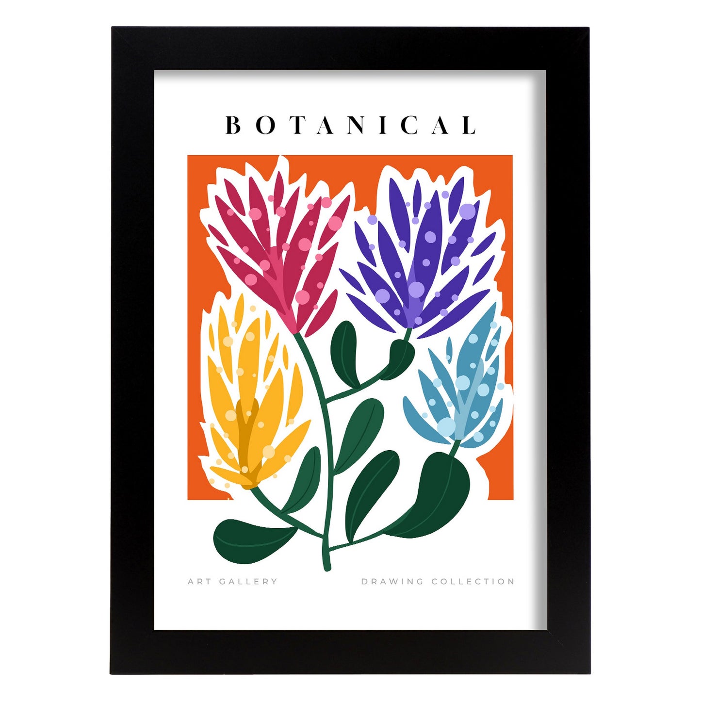 Lámina de Arte Botánico para Diseño de Hogar y Estampados de Pared Estéticos