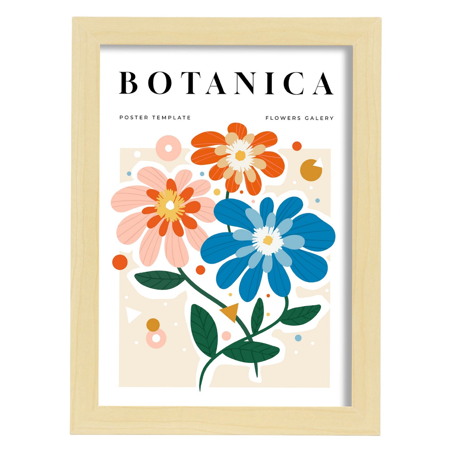 Lámina de Galería de Flores Botánicas para Diseño de Hogar Estético