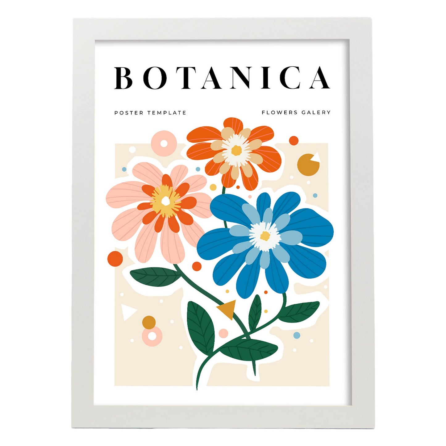 Lámina de Galería de Flores Botánicas para Diseño de Hogar Estético