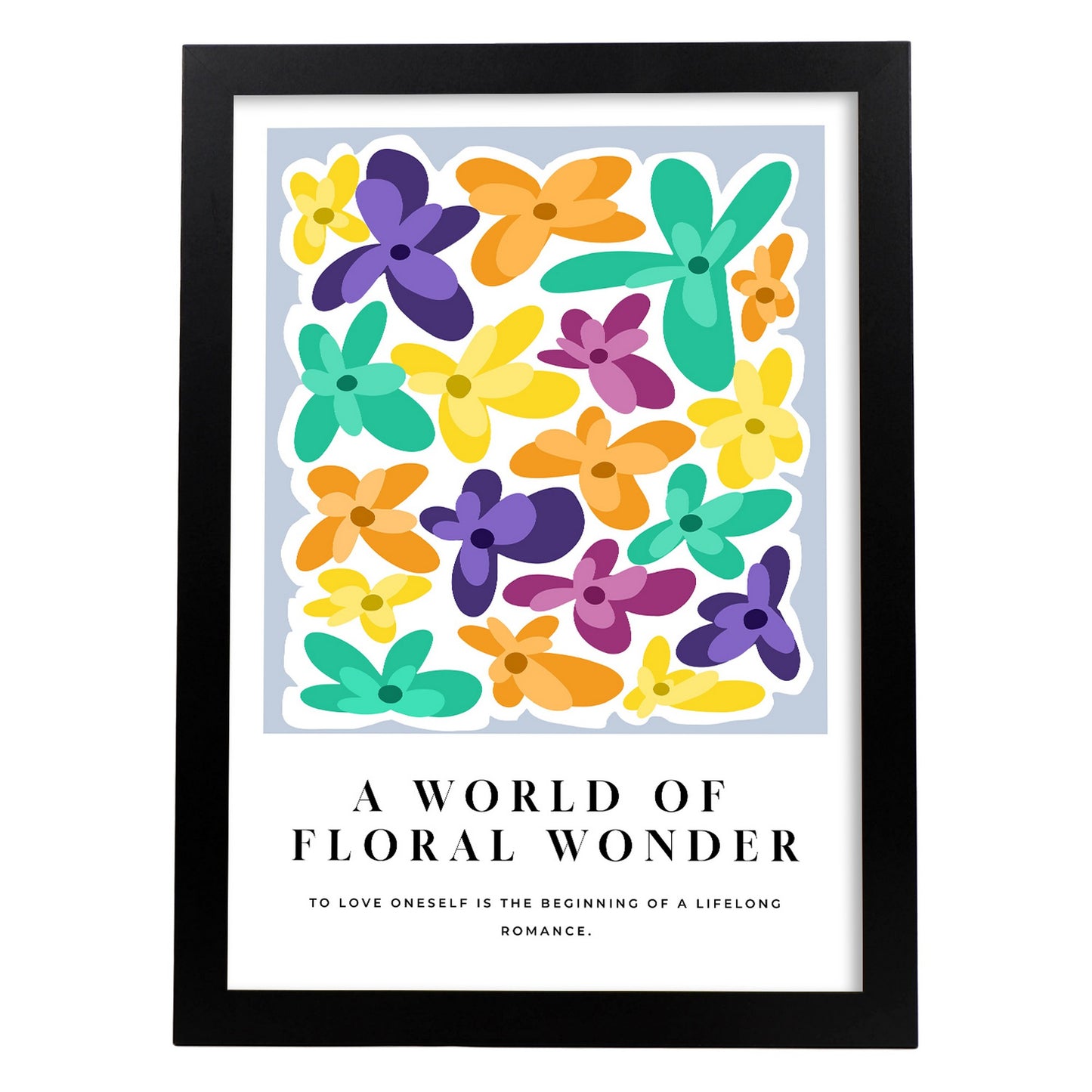 Lámina estética de Un mundo de maravilla floral para diseño de hogar