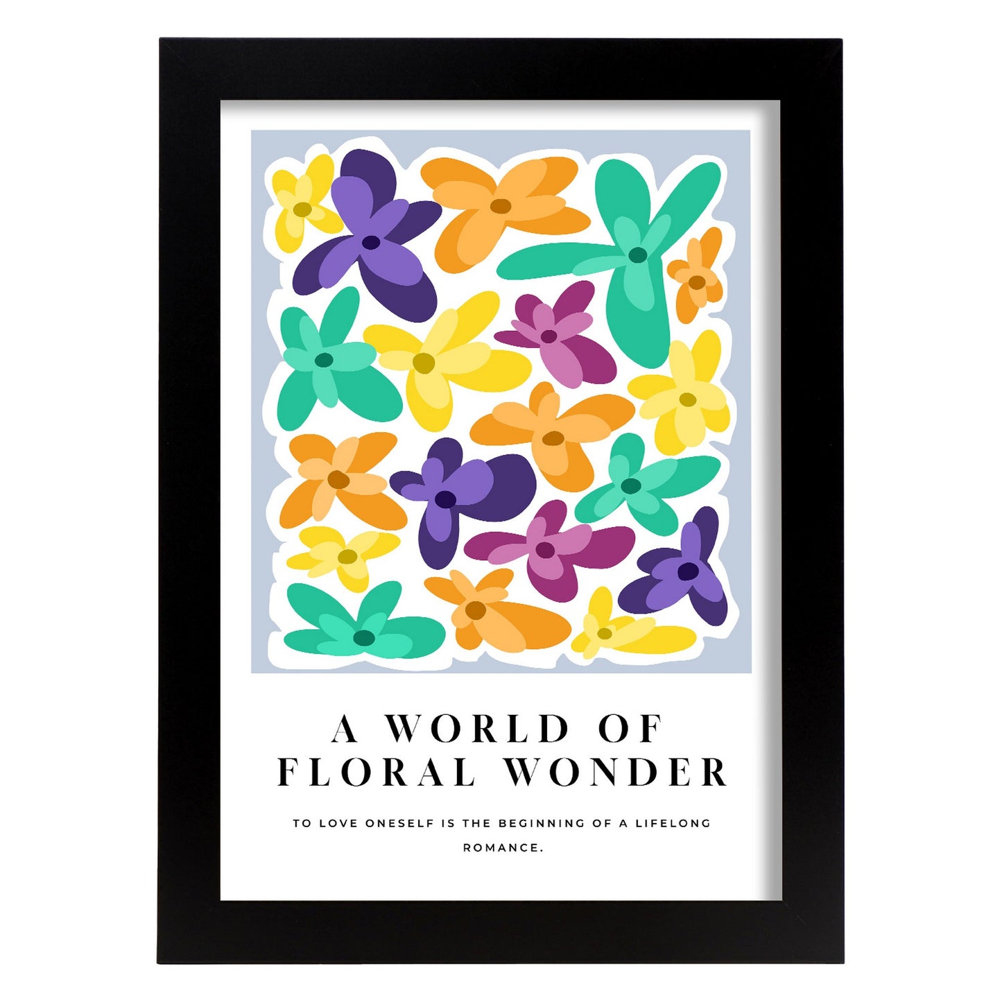 Lámina estética de Un mundo de maravilla floral para diseño de hogar