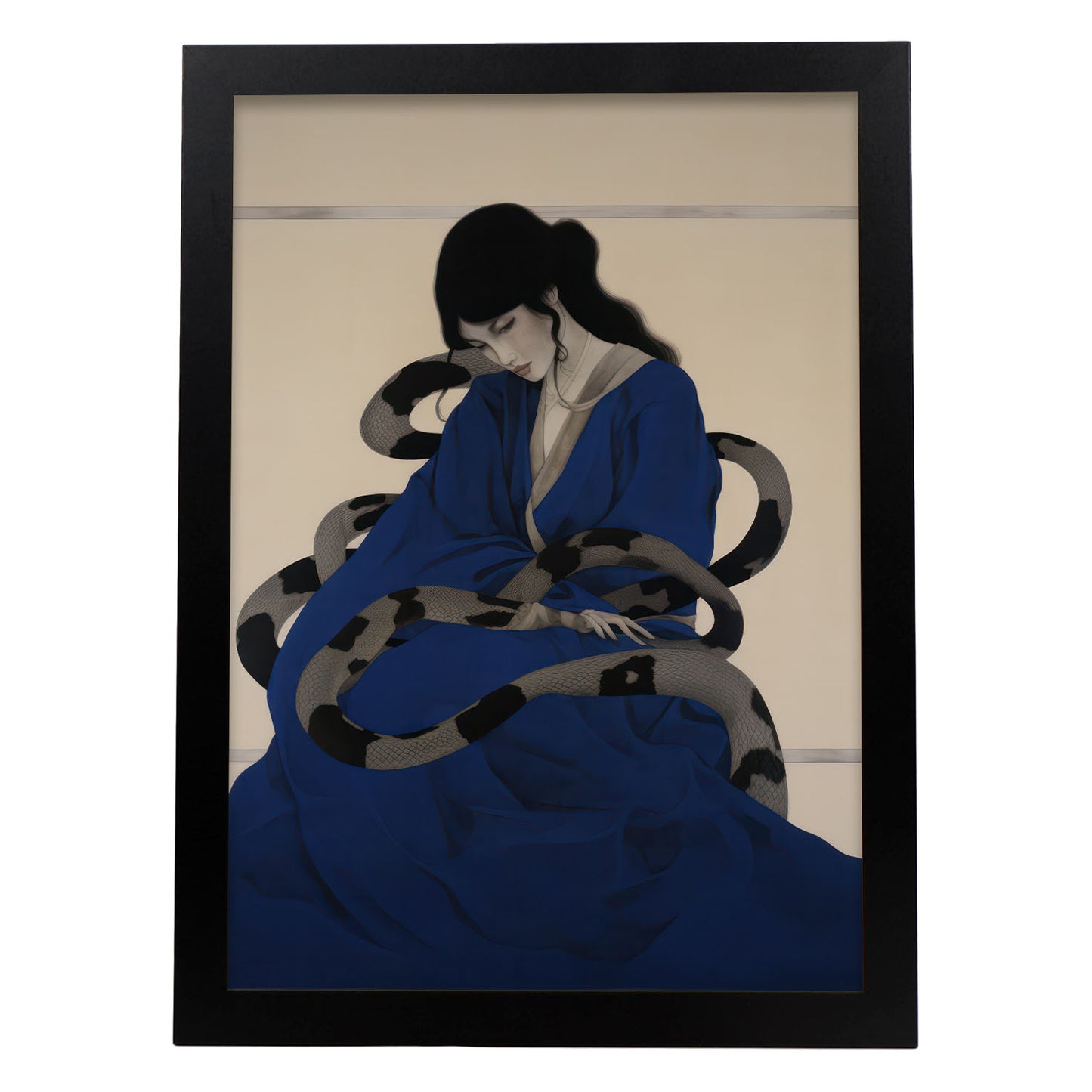 Lamina Nacnic de Dama Serpiente en Azul