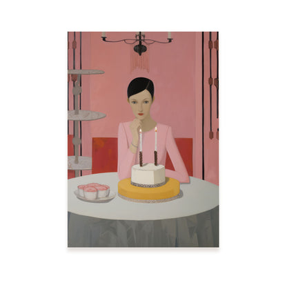 Lamina Nacnic Deseo de Cumpleaños en Habitación Rosa Ecléctica