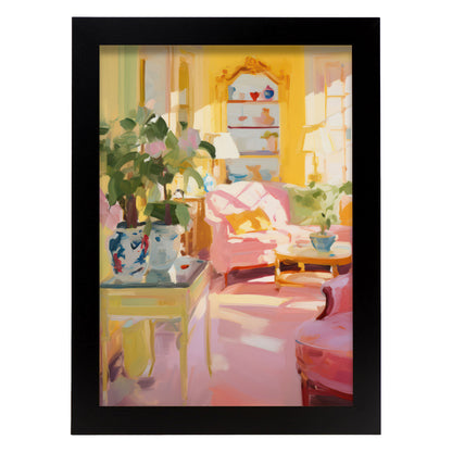 Lámina Nacnic Lugar Seguro Rosa para Interior Ecléctico